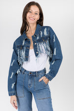 Blue Denim Fringe! Curvy