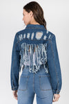 Blue Denim Fringe! Curvy