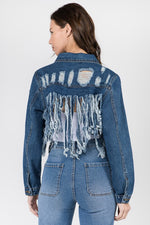 Blue Denim Fringe! Curvy