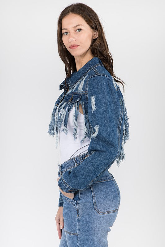 Blue Denim Fringe! Curvy