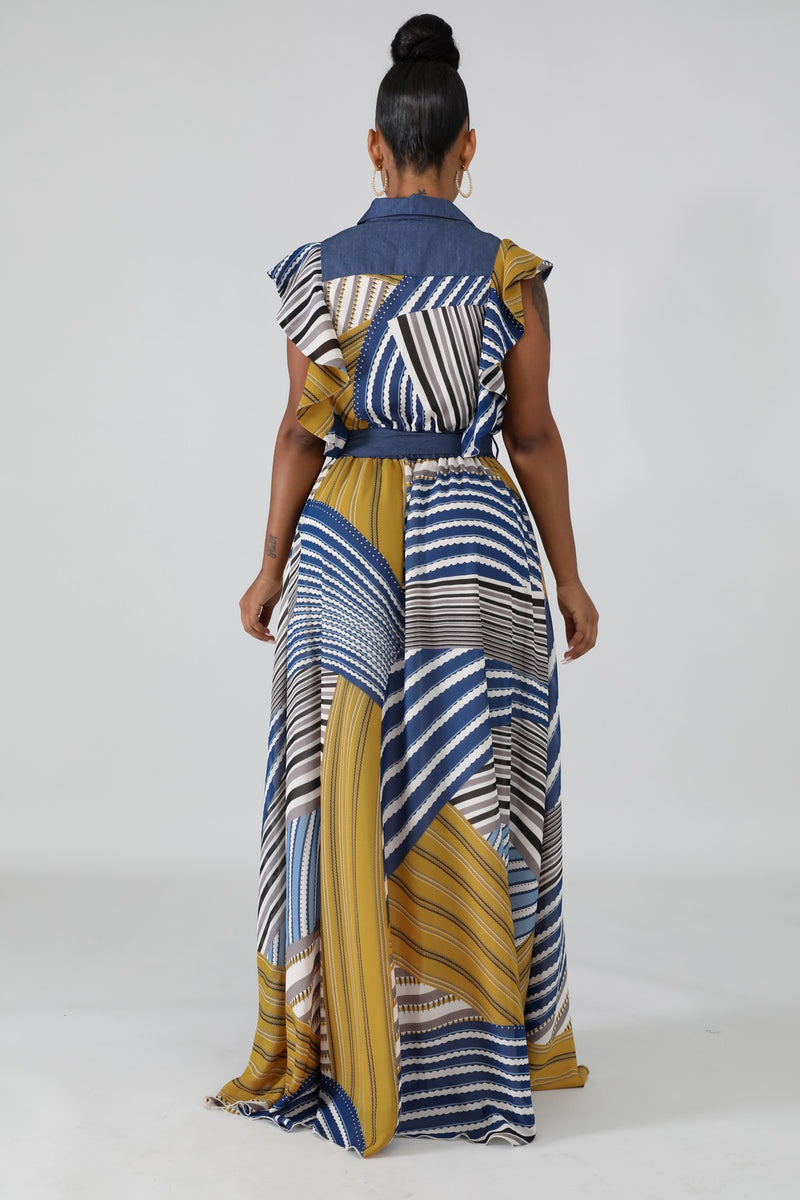 Mixed Pattern Maxi